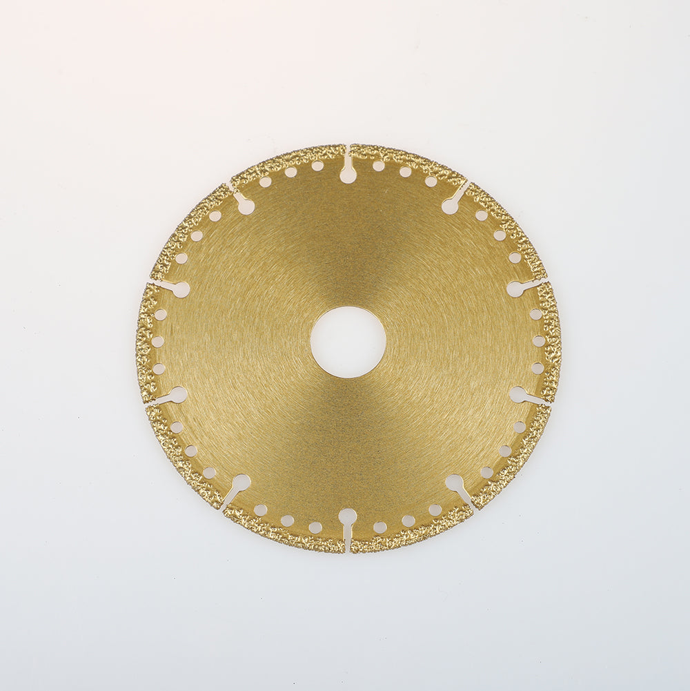 Vacuum brazed diamond emergency blade for cutting cast Iron marble metal stainless steel