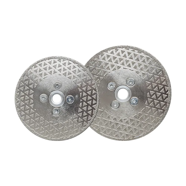 Electroplated cutting disc for marble