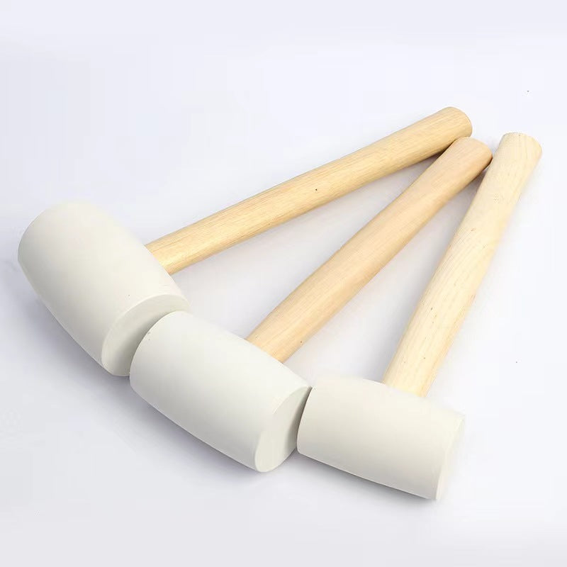 JIMU TOOLS 8/12/16/24/32 oz rubber hammer with wood handle