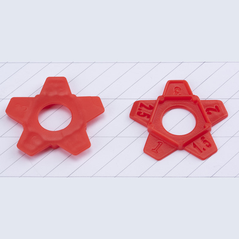 Red five-star spacer